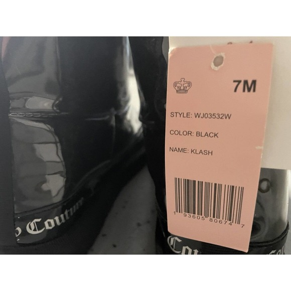 Juicy Couture Klash Black Boots Bootie Boots NWT Flat SIze 7 - Picture 4 of 8